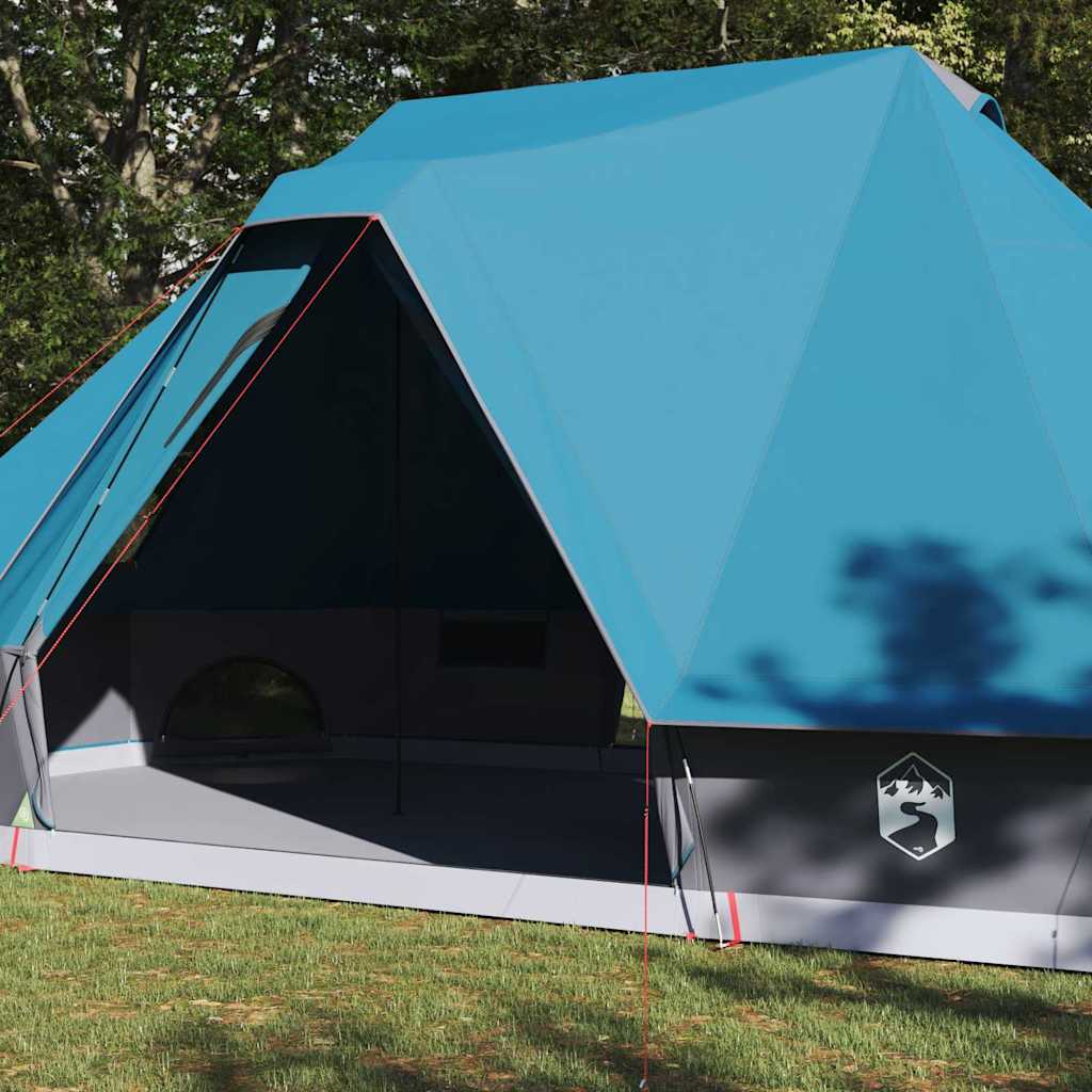 Familien-Tipi-Zelt Falten mit Dach Blau 680 x 430 x 270 cm